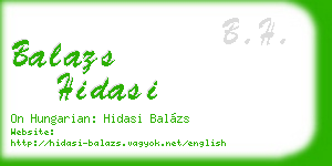 balazs hidasi business card