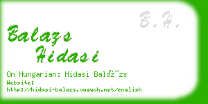 balazs hidasi business card